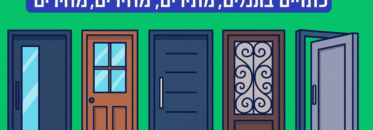 5 דלתות כניסה לבית: סגנונות, חומרים, מחירים וטיפים לבחירה נכונה