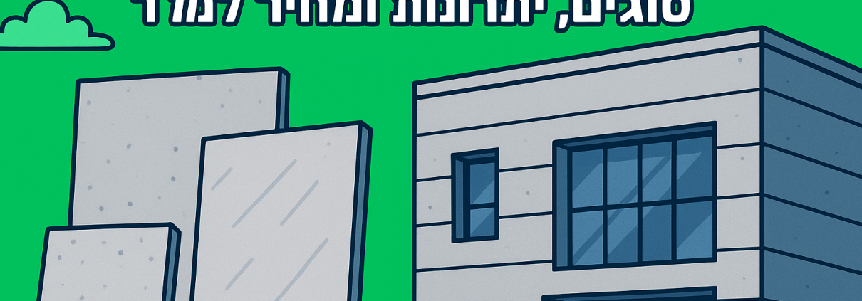 חיפוי קירות חוץ בטון אדריכלי: סוגים, יתרונות ומחיר למ״ר