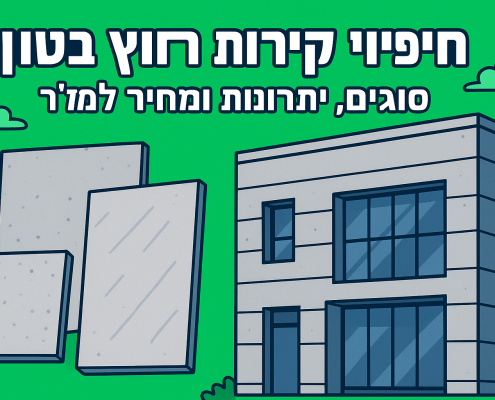 חיפוי קירות חוץ בטון אדריכלי: סוגים, יתרונות ומחיר למ״ר
