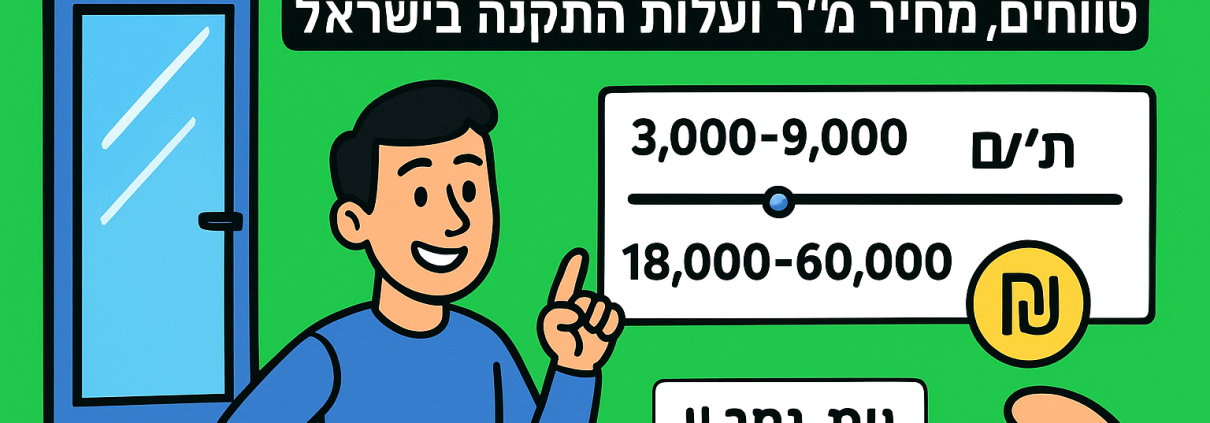 דלתות אלומיניום מחיר: טווחים, מחיר למ״ר ועלות התקנה בישראל